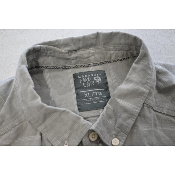 Mountain HardWear Camp Shirt Striped Linen Blend Hiking Fishing Mens Size XL - Picture 6 of 7